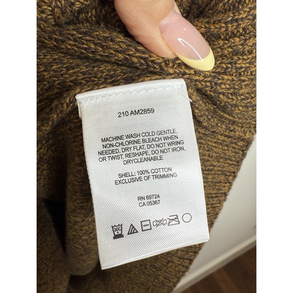 Columbia Sweater Men's XL Brown Knit Ribbed Crew Neck Outdoors Cabin‎ Grandpa - Picture 7 of 8
